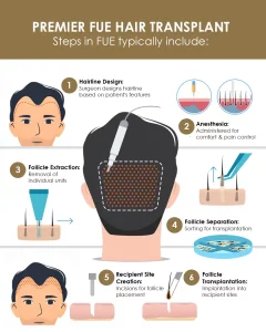 Steps in FUE