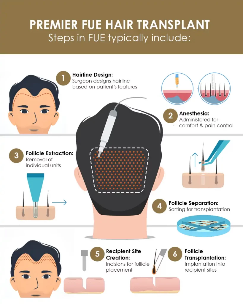 Steps in FUE