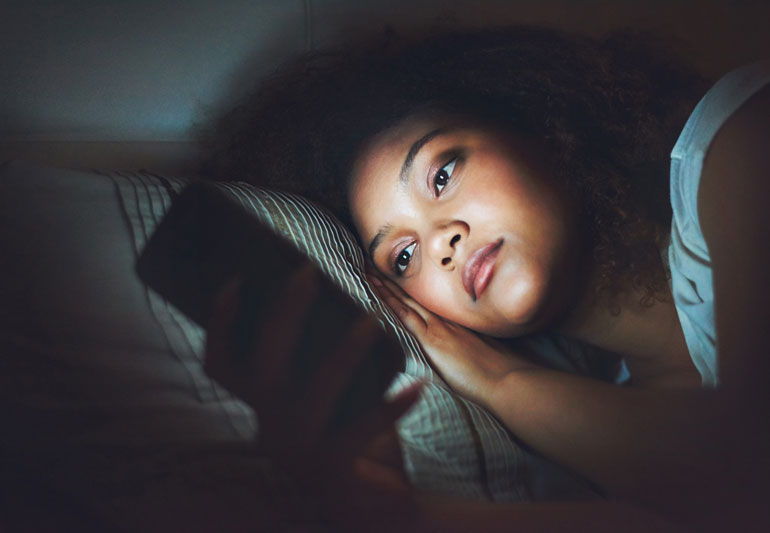 habit of staring at the screen